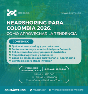 Curso Nearshoring para Colombia 2026: Cómo aprovechar la tendencia